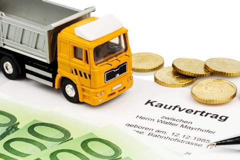 A purchase contract for new lorries. Investing in new vehicles brings cost benefits