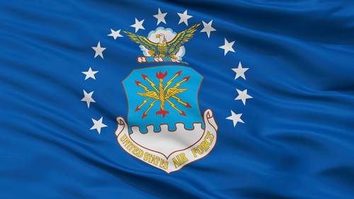 United States Air Force Flag, Closeup View