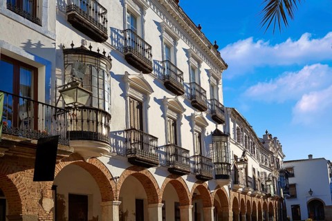 Zafra Plaza Grande in Spain Extremadura by the Via de la Plata way