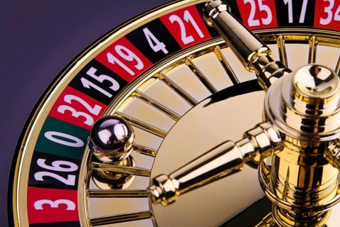 Cylinder of a roulette game of chance with ball Austria