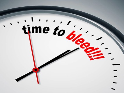 An image of a nice clock with time to bleed