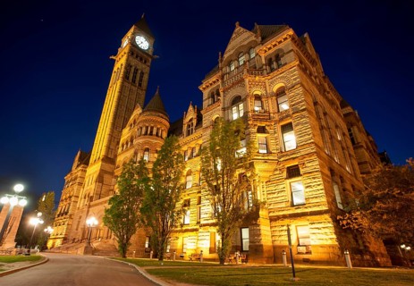 Old City Hall Toronto Ontario Canada downtown night photo