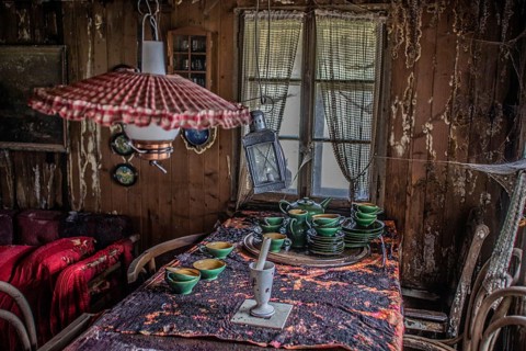 Impressions from the parlour, living room in a lost place, approx. 300 year old farmhouse that has