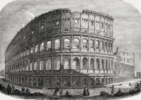The Colosseum, ancient Amphitheatre, Rome, Italy, Europe