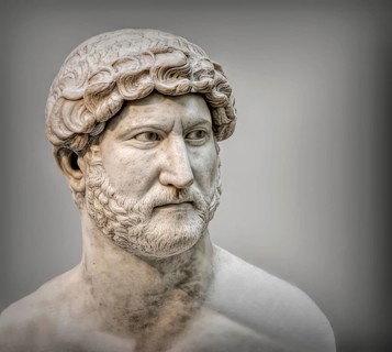 Hadrian or Publius Aelius Hadrianus Augustus, 76 - 138, Roman emperor, digitally edited