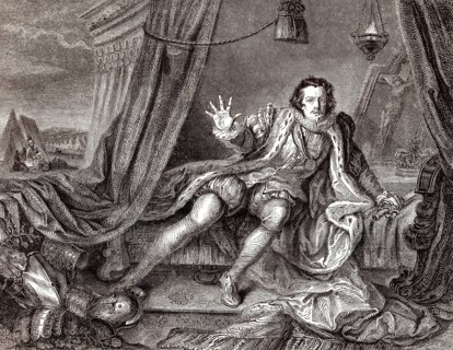 David Garrick, 1717-1779, englischer Schauspieler, als Richard III.