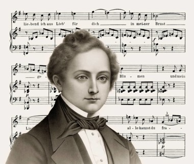 Gustav Albert Lortzing, 1801 ? 1851, German composer, a page from ?Die Opernprobe, Ob ich dich