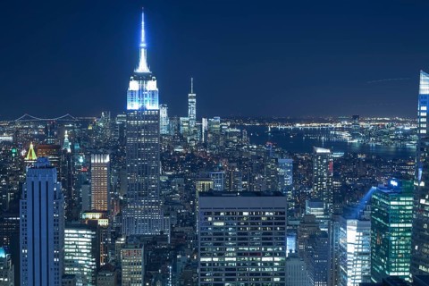 Empire State Building (taken from the Rockefeller Center Observation Deck). Shooting Location: New
