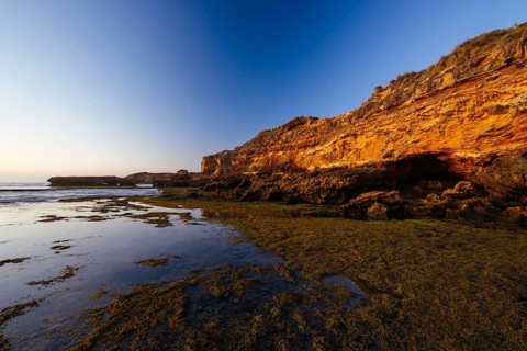 The idyllic Number Sixteen Beach at sunset in Rye, Victoria, Australia, Oceania