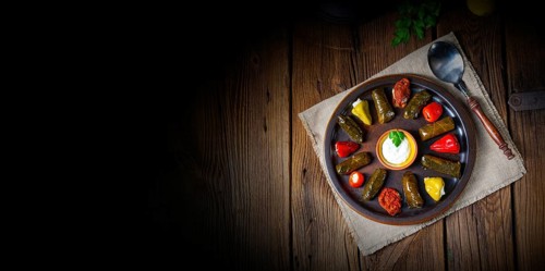 Yaprak Sarmas? rustic vine leaves filled with rice