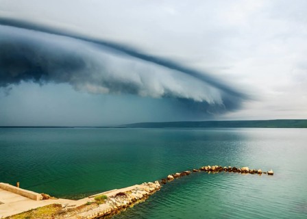 Storm cloud at the sea in Croatia
