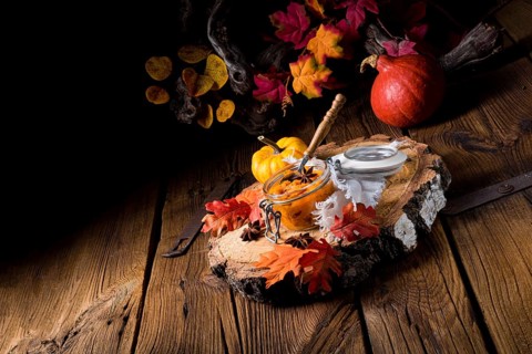An autumnal rustic pumpkin