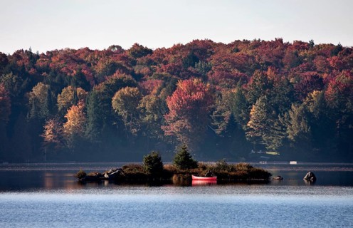 Lake in Autumn Algonquin Muskoka Ontario colors