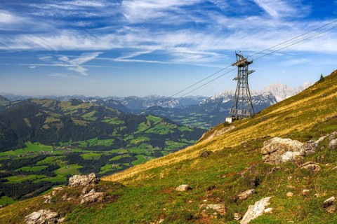 View from the Kitzbüheler Horn in Austria