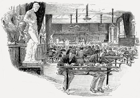 Drawing Hall, Manchester Grammar School, Manchester, England, UK, 19th century