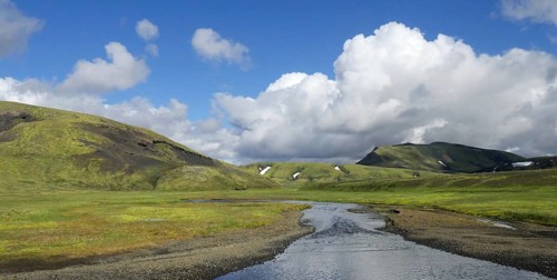 In the highlands near Landmannalaugar in Iceland