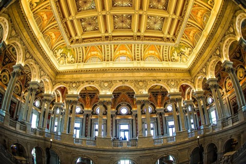 United States Capitol ceiling painting of the (United States Capitol). Shooting Location: