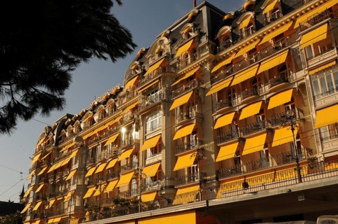The beautifull Belle Epoque front of The Fairmont Montreux Palace Hotel
