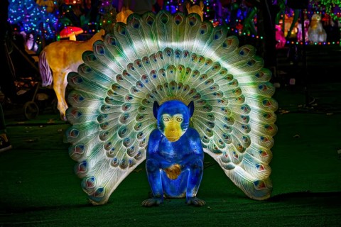 Illumi light show event, 25 million lights, the magical forest, Laval, Province of Quebec, Canada,