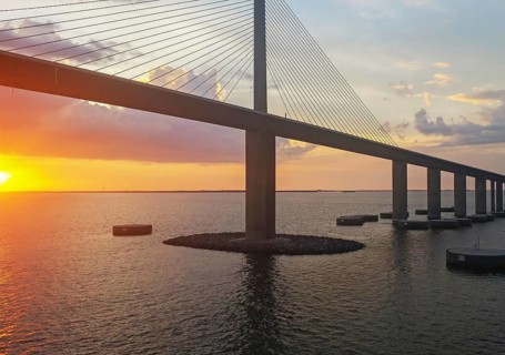 Sunshine Skyway Bridge in St Petersburg, Florida