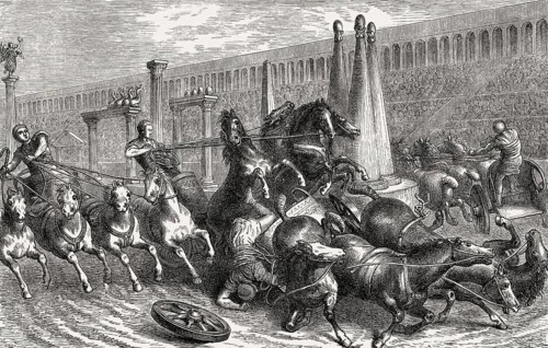 Chariot racer in ancient Rome