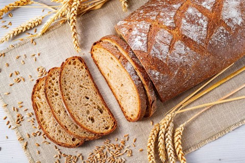 Delicious mixed rye bread, also known as grey bread