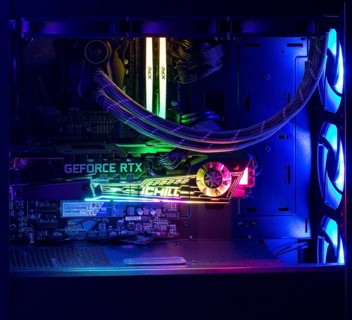 Nova Bana, Slovakia, March, 18, 2023 : NVidia GeForce RTX 3080 graphics card inside the gaming PC
