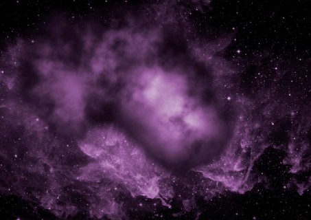 Far being shone nebula and star field against space. Elements of this image furnished by NASA