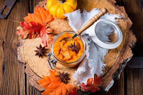 An autumnal rustic pumpkin