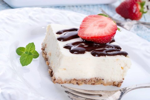 Strawberry chocolate cheesecake