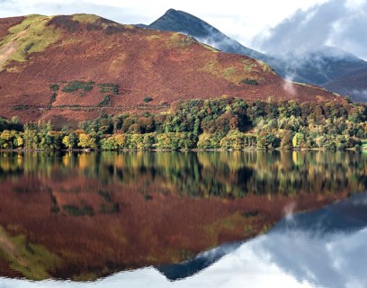 Derwentwater on a calm autumn morning