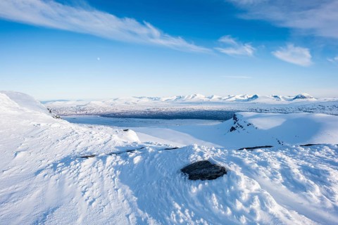 View of Sarek National Park, Laponia World Heritage Site, Norrbotten, Lapland, Sweden, May 2015,