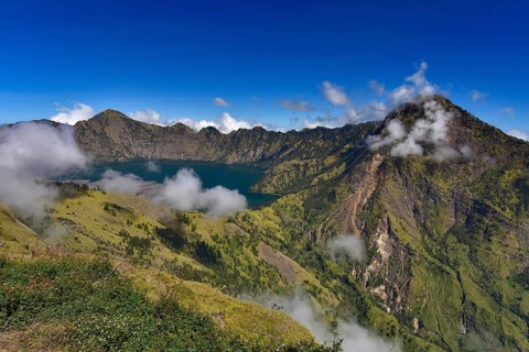 Rinjani volcano in Lombok Island, Indonesia, Asia