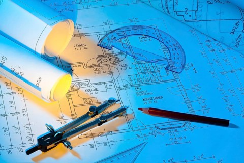 Building plan for a residential building. Drawings and plans by an architect. Austria