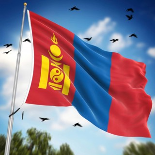 Flag of Mongolia, This is a computer generated and 3d rendered image