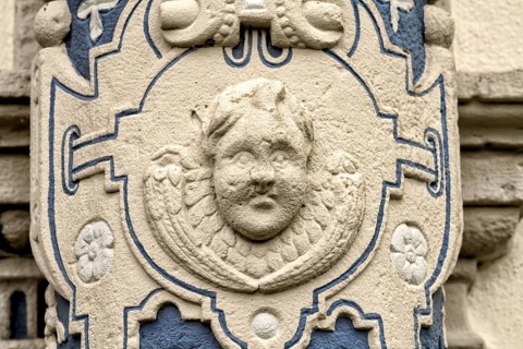 Architectural detail, Bevern Castle, Bevern, Weserbergland, Lower Saxony, Germany, Europe
