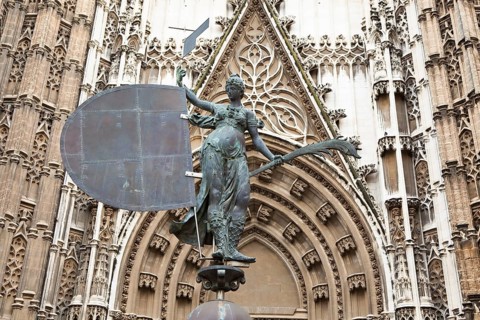 Spain, Andalusia. The Cathedral of Santa Maria de la Sede. One of the city's landmarks. Austria,