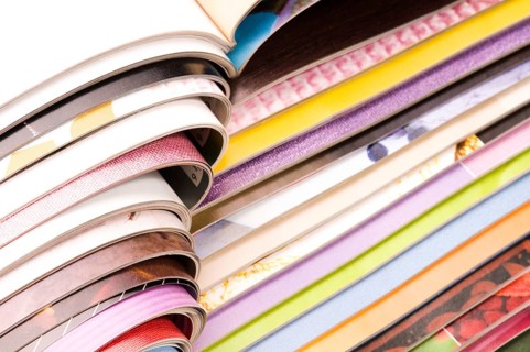 Stack of magazines, poland