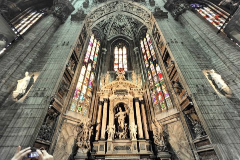 Milan Cathedral, Duomo, construction started in 1386, completed in 1858, Milan, Milano, Lombardy,