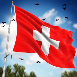 Flag of Switzerland, This is a computer generated and 3d rendered image