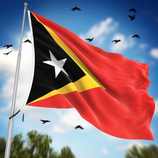 Flag of East Timor, This is a computer generated and 3d rendered image