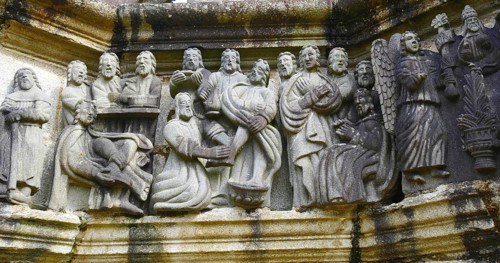 Calvary in the enclosed parish of Guimiliau (Enclos paroissial), Brittany