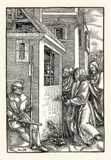 Saint Peter in prison, by Hans Schäufelin, woodcut, 16th century