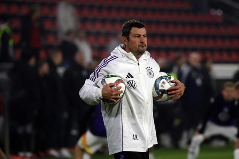 German goalkeeping coach Andreas Kronenberg (Team Germany) at the warm-up for the UEFA Nations