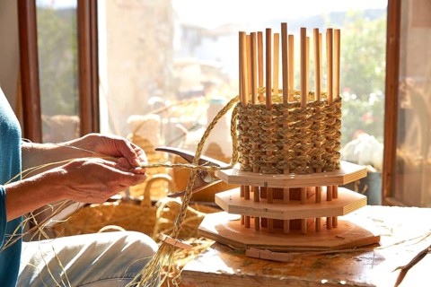 Esparto halfah grass crafts craftsman hands working