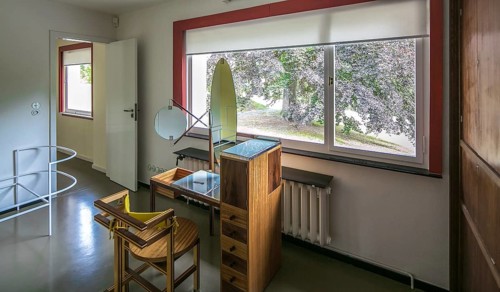 Weimar, Haus am Horn, model house built in 1923 to a design by Georg Muche, ladies' room with