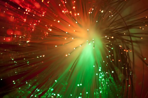 Multicolored optical fibers
