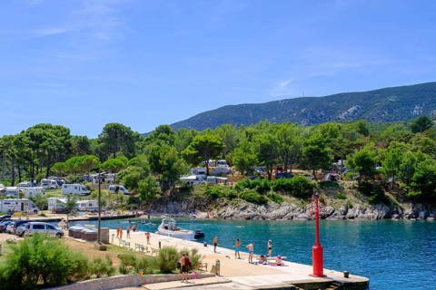 Beach, Osor, Island of Cres, Kvarner Gulf Bay, Croatia, Europe