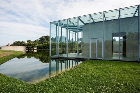 Art Museum and Langen Foundation, architect Tadao Ando, near Neuss, North Rhine-Westphalia,