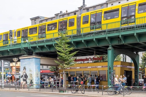 Konnopke's snack bar is cult. Konnopke's in Prenzlauer Berg. It was the first snack bar in East
